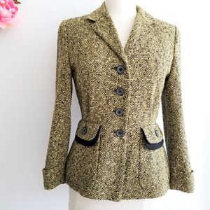 Mondi Gold & Black Tweed Wool Jacket